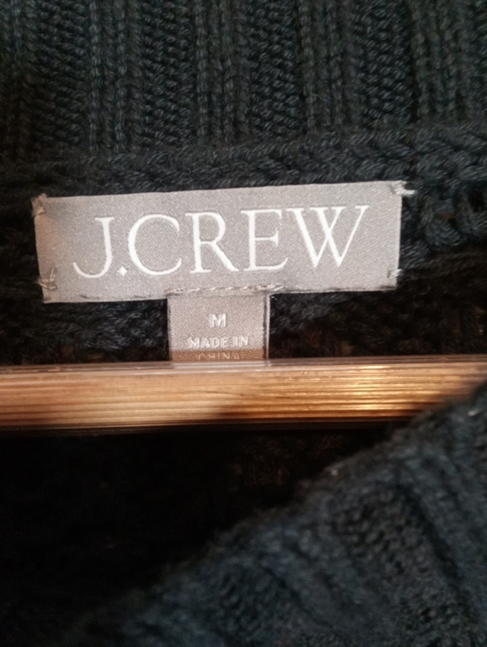 J Crew Pointelle Crewneck Sweater Black Knit Pull Over Boho Fall Womens M - Picture 3 of 8